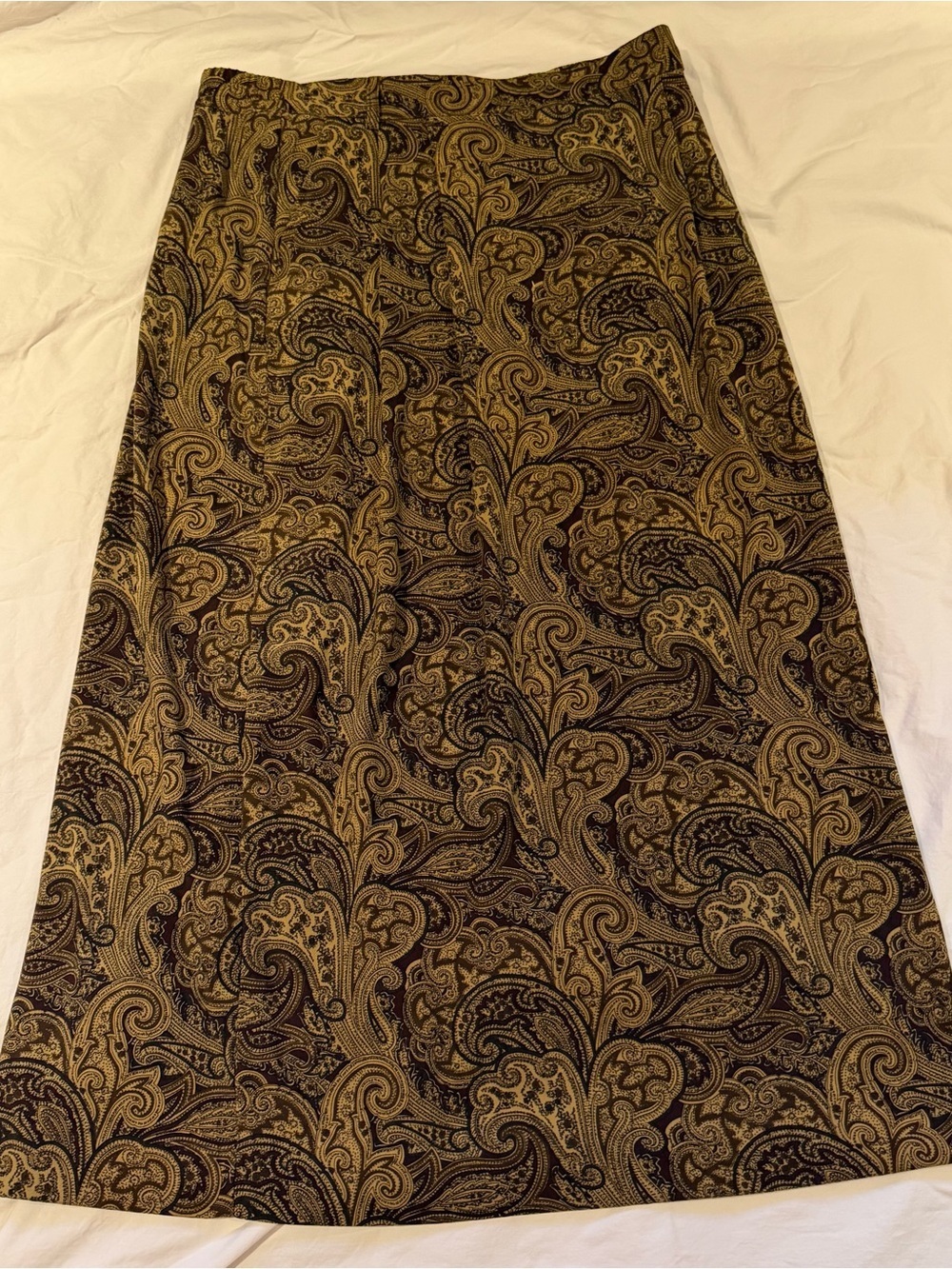 Tabi Paisley Pencil Skirt in Brown - Picture 2 of 10